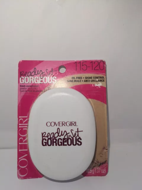 Covergirl Ready Set Gorgeous Powder Foundation 115-120 Light New Sealed 3