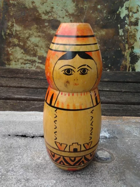 Große Matroschka  -  Babuschka  -  Steckpuppe  -  Matrjoschka  - 3 Holzpuppen