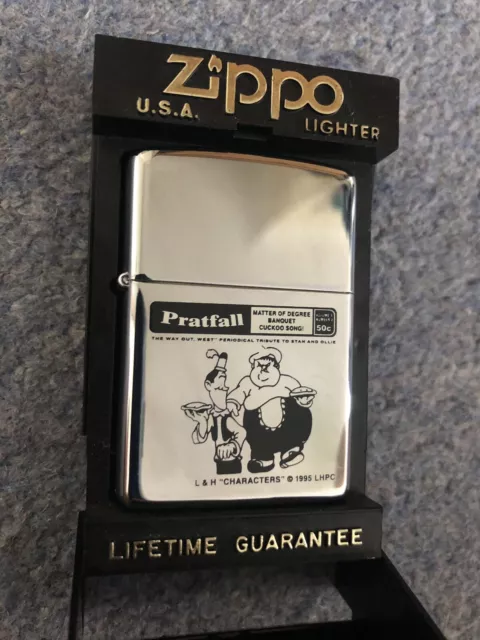 🔥 Extremely RARE LAUREL AND HARDY PITFALL 1995 ZIPPO LIGHTER NEW UNUSED IN BOX