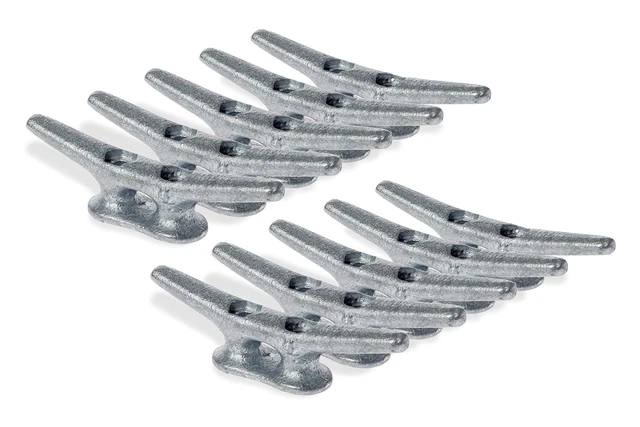4 inch Dock Cleats, 10-Pack Galvanized Iron Boat Cleat for Marine