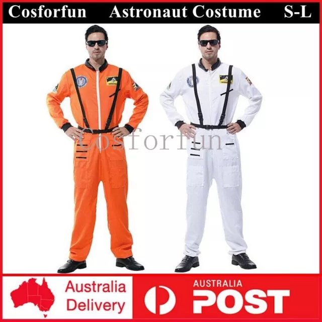 Adults Astronaut Spaceman Pilot NASA Flight Costume Cosplay Jumpsuit Book Week