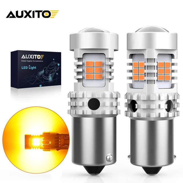 AUXITO LED 382 Turn Indicator Signal Bulb Light 1156 BA15S P21W CANBUS Amber