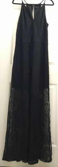 GUESS Women's Lace Sleeveless Black Dress - Size 12