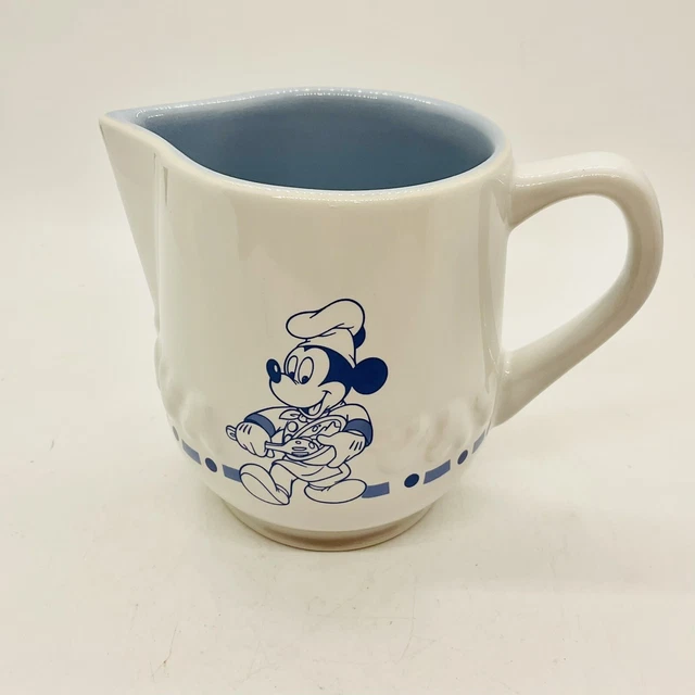 DISNEY GOURMET MICKEY Mouse Chef Ceramic Small Pitcher/Creamer White