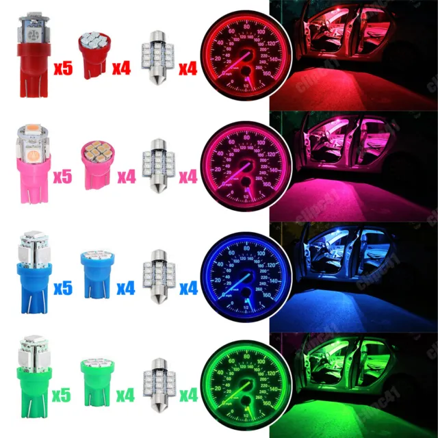 13Pcs Car Interior LED Light Package Kit for Dome Map Bulbs License Plate Lamp