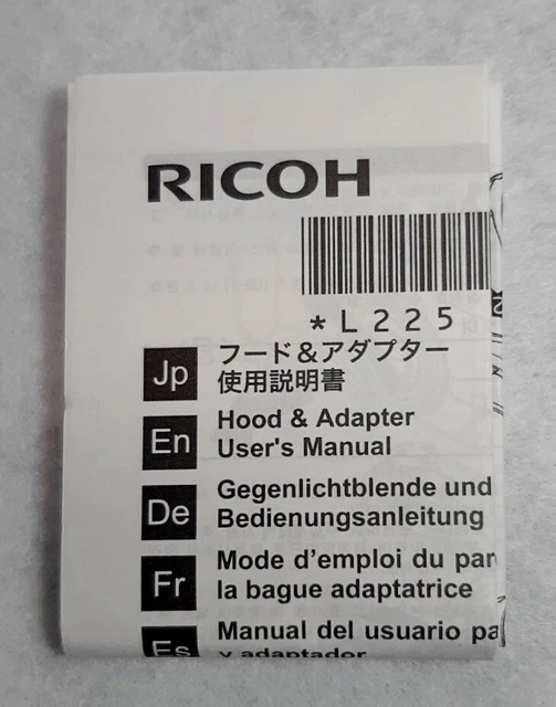 [MINT] RICOH Lens Hood & Adapter GH-1 for GR DIGITAL II GR digital w/ Box Manual 9