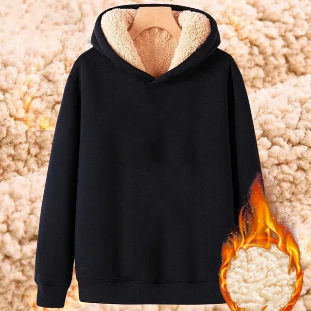 Invernale da Uomo Felpa con Cappuccio Maglione Pullover Casual Giacca Cappotto