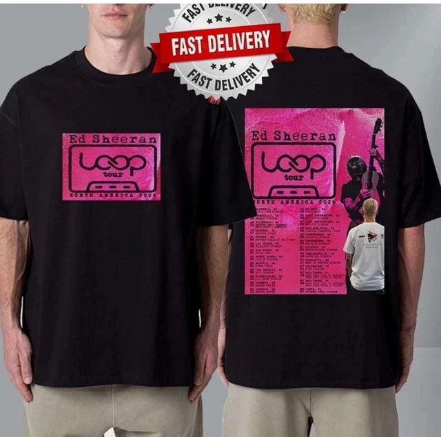 ED SHEERAN LOOP Tour 2026 North America 2026 Double Sided Unisex T ...