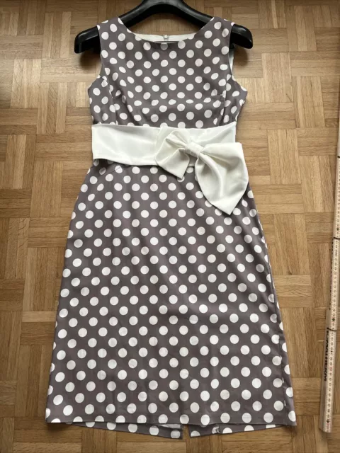 polka dots kleid Grau S 36 Sommerkleid Etui