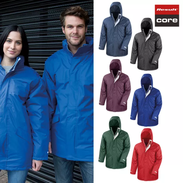 Result Core Unisex Parka Lungo Inverno R207X - Giacca Impermeabile Cappotto Caldo con Cappuccio