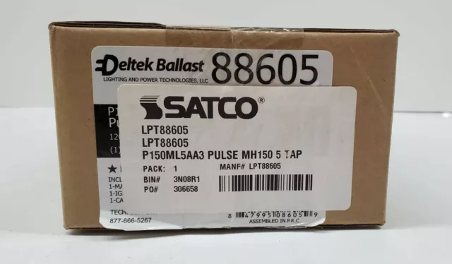 Kit de ballast à démarrage d'impulsion Deltek/Satco LPT88605