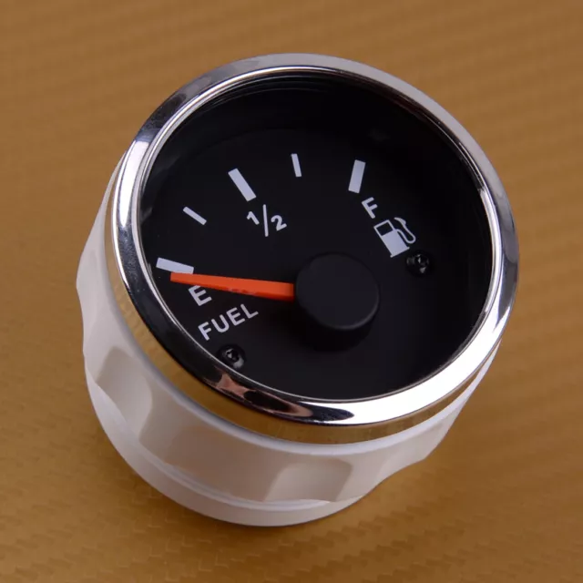 par 52mm 12V 24V Indicateur niveau carburant Bateau marine Gas Fuel Level Gauge