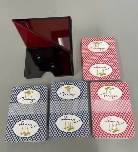 DISCARD TRAY - BRAND NEW 4 Decks Casino Blackjack Dealer Red+4 DECKS MIRAGE CARD