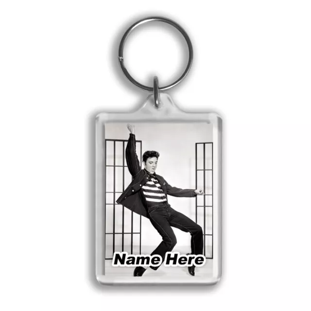 Elvis Presley Personalised Keyring / Bag Tag - The King Rock And Roll - Gift