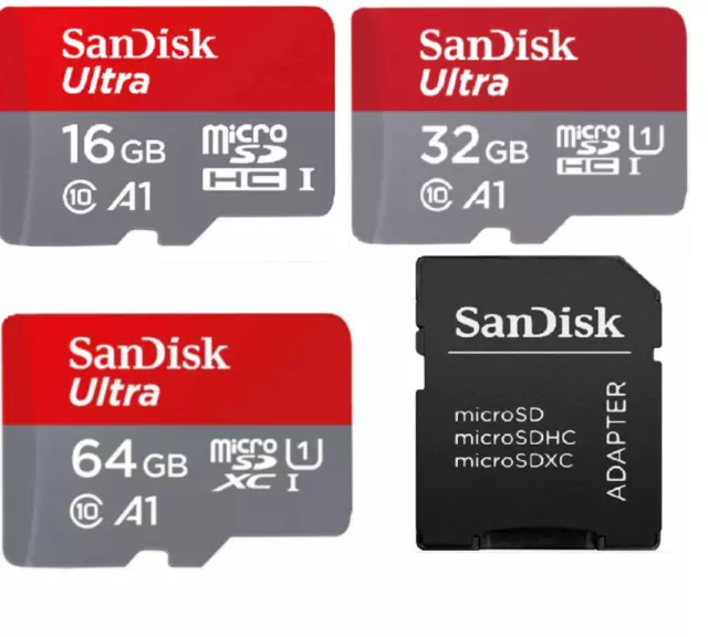 Sandisk 16GB 32GB 64GB Micro SD HC Ultra SDXC SD XC Class 10 100MB/s SD Adapter