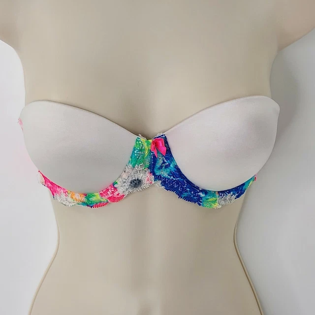 VICTORIA'S SECRET PINK Flirt Multiway Strapless Push Up Bra White