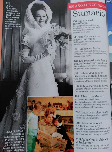 CLIPPING marisol pepa flores grace kelly carolina alberto de monaco