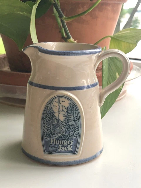 Vintage 1987 Pillsbury Hungry Jack Pancake Maple Syrup Pitcher Stoneware