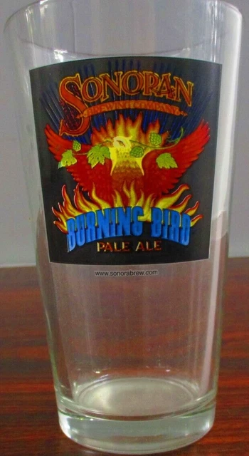 Sonoran Brewing Co. Beer Glass, Phoenix, AZ, Burning Bird Pale Ale