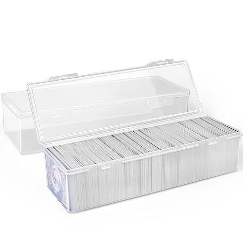 600 COUNT PLASTIC Trading Card Storage Boxes, Sports Cards Case