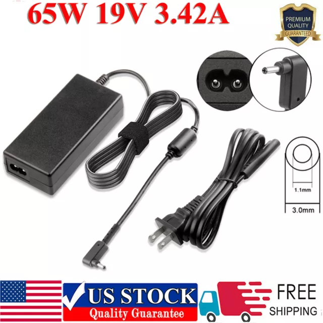 65W AC Adapter Charger For ACER Laptop POWER SUPPLY +CORD (3.0mm*1.0mm/3.0*1.1mm