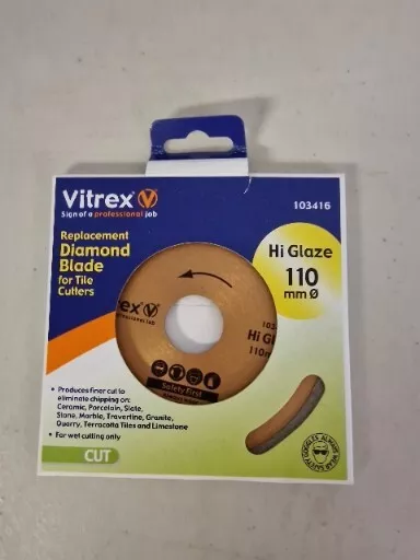 Vitrex 103416 Hi Glaze Diamond Blade 110mm VIT103416