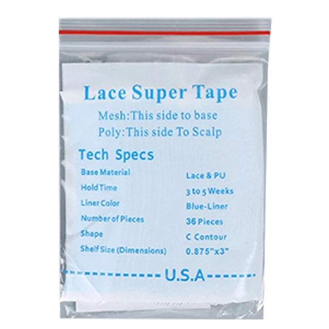 36 pz/lotto strisce nastro per capelli lato super resistente adesivo per uomo donna Toupee L R5S8