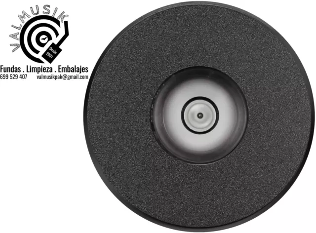 Adaptador De Aluminio Negro Con Nivel Integrado Para Discos De Vinilo 7" Single 3