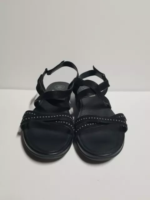Flitflop Lumi Criss Cross Sandals With Studs  Black  Size  7