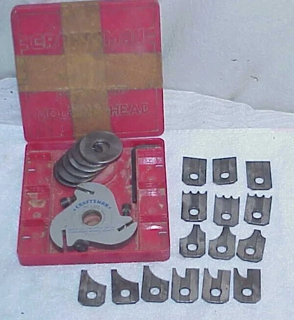 Vintage Craftsman HSS Dado Molding Head No.9-3200 with 5 sets cutters