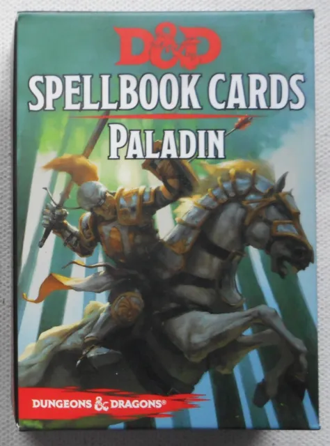 Dungeons & Dragons D&D Paladin Spellbook Cards from 2014.