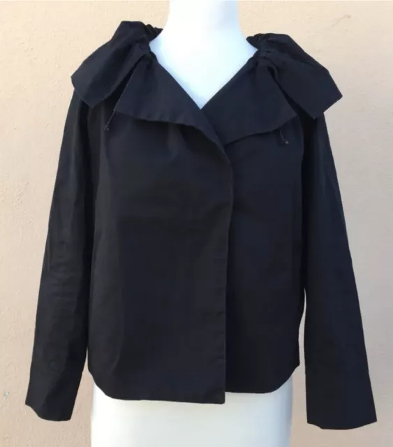 Simply Vera Vera Wang Cotton Blazer Jacket Black XS