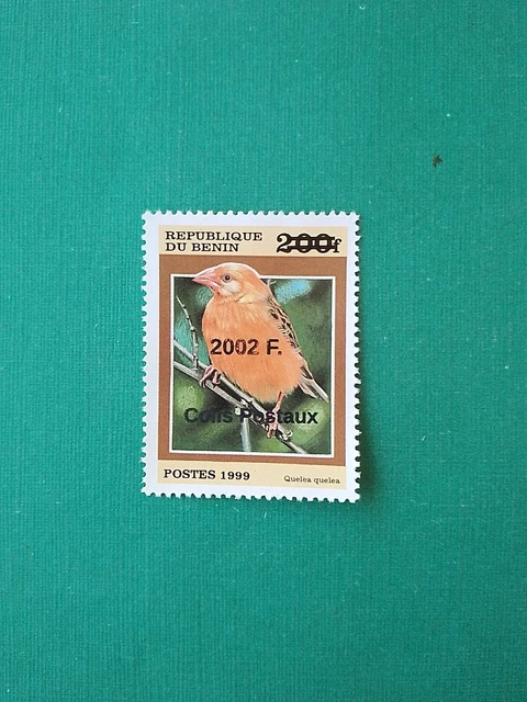 Bénin surchargé overprint 2002f sur 200f MNH neuf Oiseau Colis Postaux  Erreur