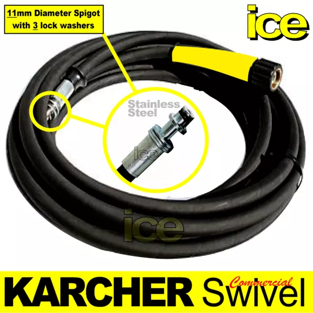 10m KARCHER COMMERCIAL PROFESSIONAL PRESSURE WASHER STEAM CLEANER SWIVEL HOSE 1W
