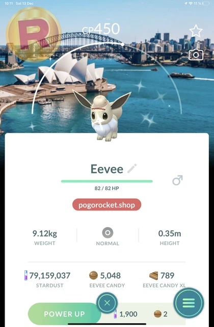 Shiny Eevee (Korea Safari Zone Explorer Hat) (#133) - Pokémon GO✨ | UK