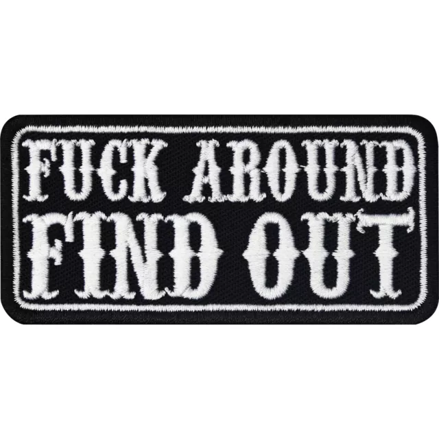 Tactical Morale Patch ""F**k around, find out"" toppa patch militari 75x35 mm