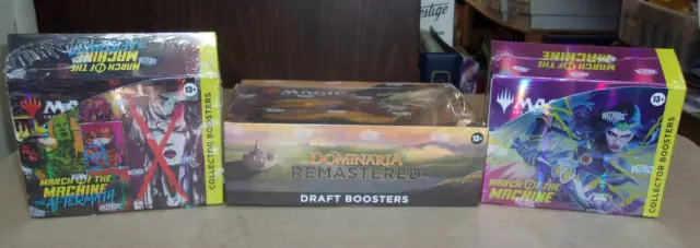 Mtg Dominaria Remastered Draft + March Machine + March Aftermath Collector Boxes