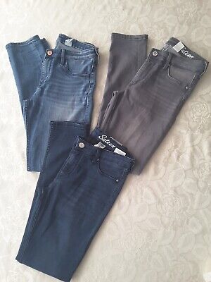 H&M Girl's Skinny Jeans Bundle x 3 Sateen Stretch Slim Fit Jeans Age 12-13 Years