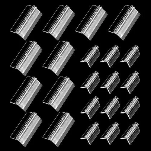 24 pezzi Cerniera acrilica Plastica Acrilica Trasparente Pieghevole per (z2T)