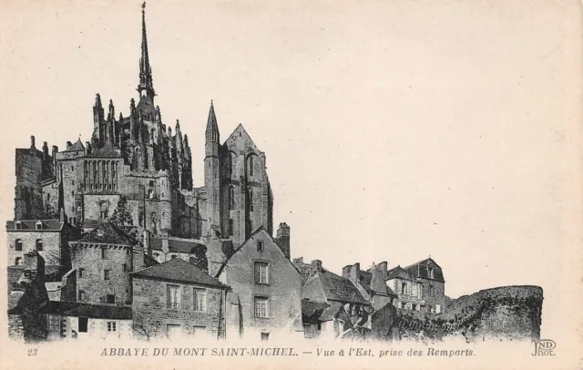 Abbey Mount St Michel View With East Taken Of Remparts