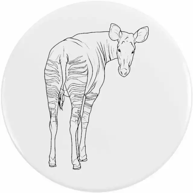 'Okapi Looking Back' Button Pin Badges (BB046412)