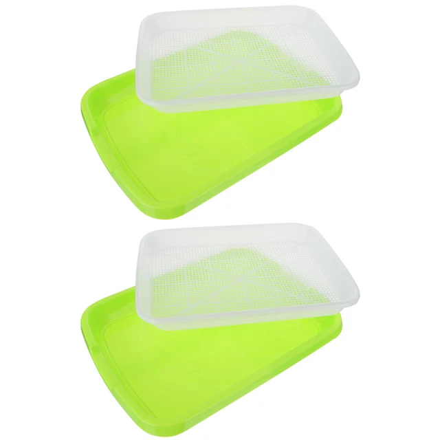 2 Sätze Sprossen Gemüse Tablett Wheatgrass Doppelschicht- -Box