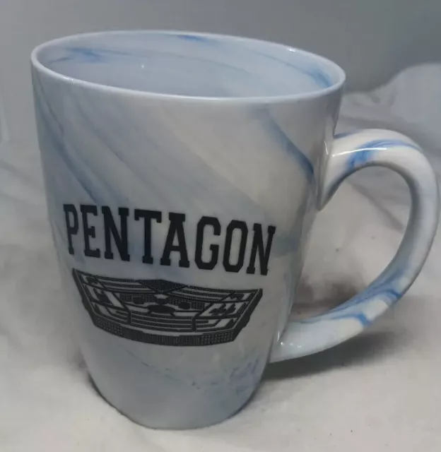 The Pentagon Washington DC Coffee Cup Mug Blue Swirl 12 oz 2