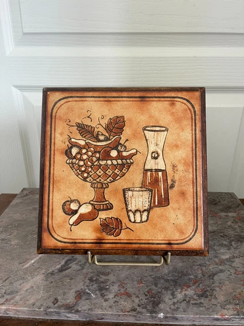 Lot de 3 Dessous de plat en céramique et osier tressé art de la table style bohème vintage et Français - France