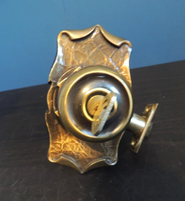 Extremely Rare Vtg Amerock Carriage House Entry Door Locking Handle  Key Antique