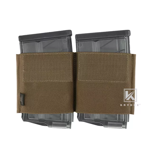 KRYDEX Double 7.62 HK Mag Elastic Insert for Micro Fight Chest Rig Coyote Brown