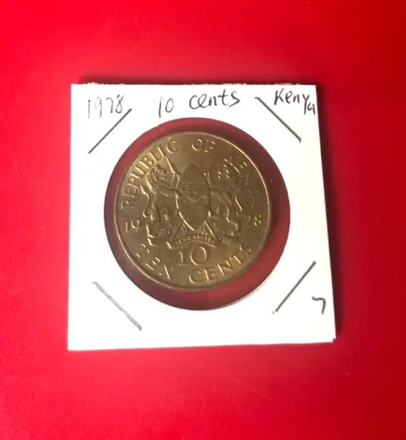 1978 10 Cents Republic Of Kenya Coin - Nice World Coin !!!