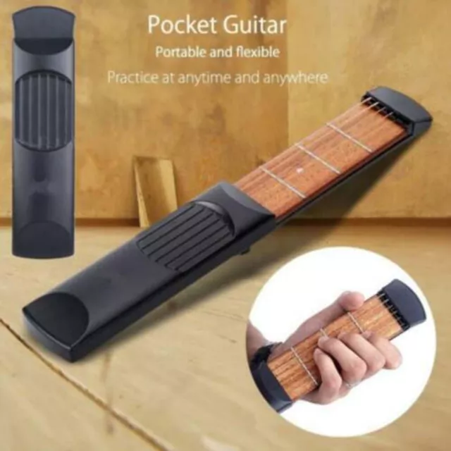 Mini 6 String Guitar & Bass Accessories Portable Pocket Practice Tool Gadget UK