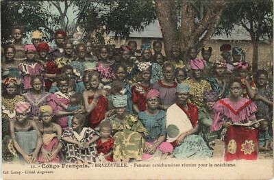 Pc Ethnic Types Brazzaville Femmes Catechumenes French Congo Tinted (A23990)