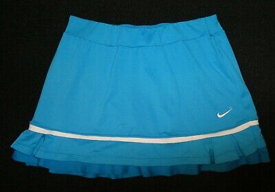 Nike Dri-Fit girls' blue/white stretch fitness/workout tennis skort Sz S